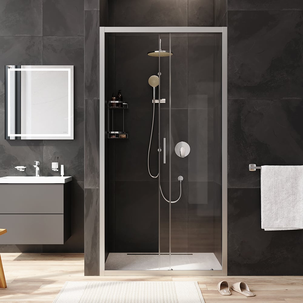 Изображение товара Душевая дверь AM.PM Gem Solo 100x195 стекло прозрачное профиль хром