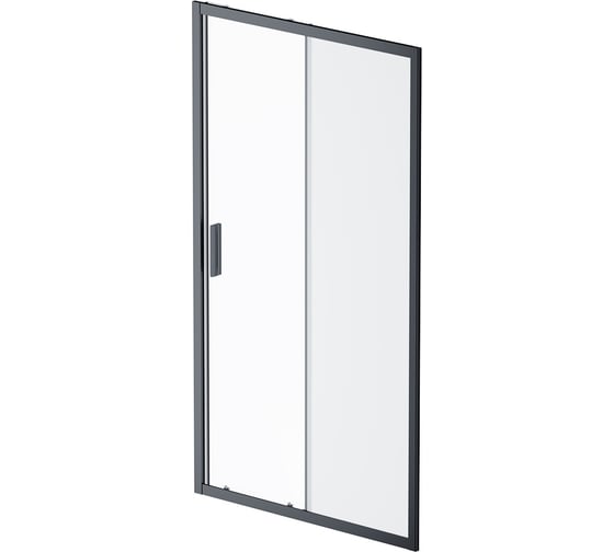 Изображение товара Душевая дверь AM.P Gem Solo 100x195, стекло матовое, профиль черный матовый W90G-100-1-195BM