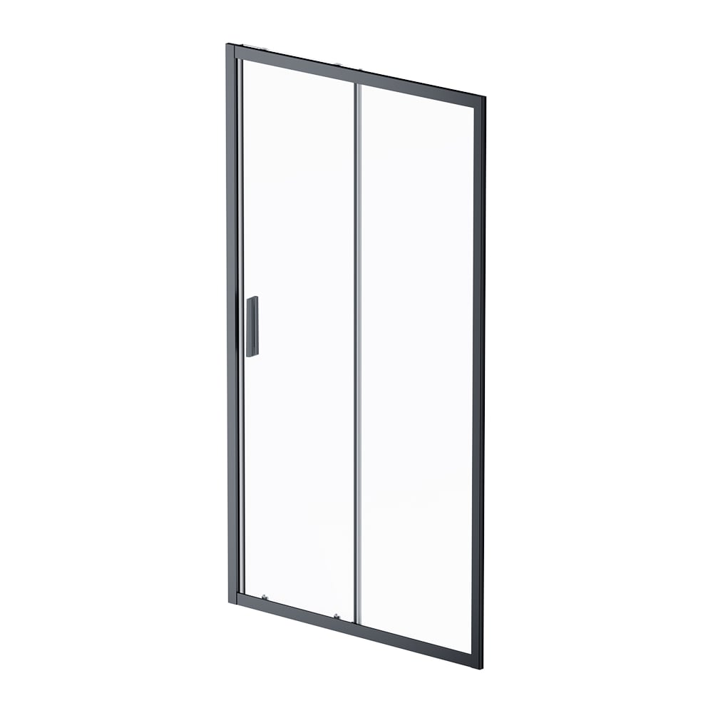 Изображение товара Душевая дверь AM.P Gem Solo 110x195 прозрачное стекло черный профиль