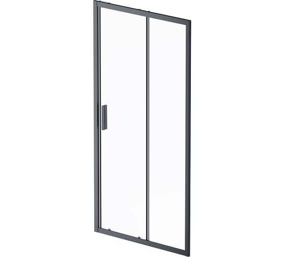 Изображение товара Душевая дверь AM.P Gem Solo 100x195, стекло прозрачное, профиль черный матовый W90G-100-1-195BT