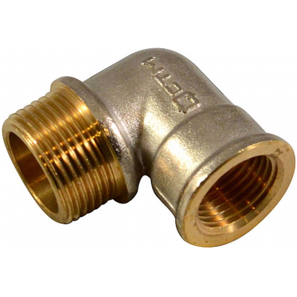 Изображение товара Угольник SMT ВР-НР 1 с буртиком 702NY6610 латунь 90° внутренне-наружное соединение