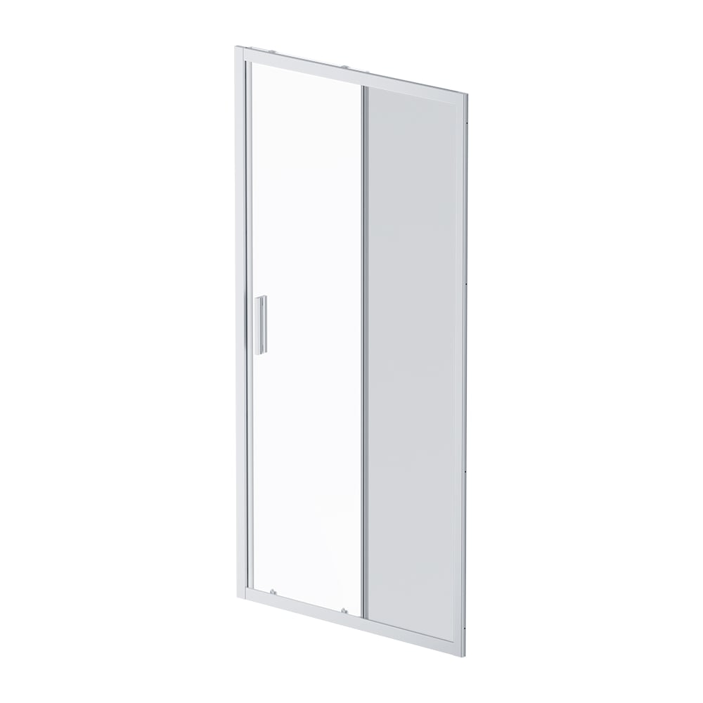 Изображение товара Душевая дверь AM.P Gem Solo 100x195 стекло тонированное профиль матовый хром