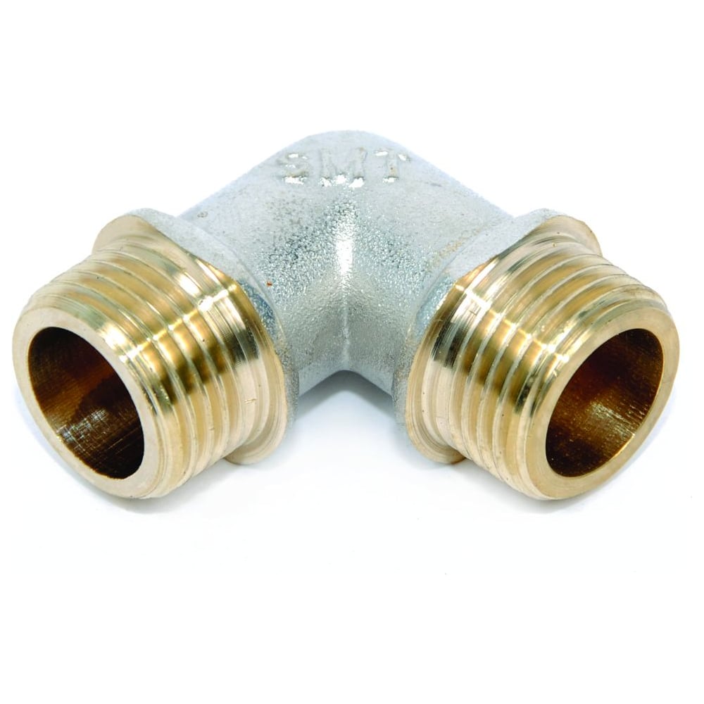 Изображение товара Угольник сантехнический SMT НР-НР 1-1/4" с буртиком - надежный фитинг для водопровода