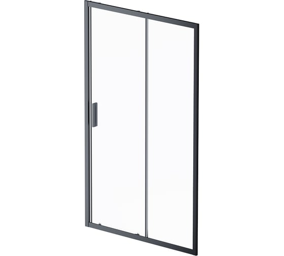 Изображение товара Душевая дверь AM.P Gem Solo 120x195, стекло прозрачное, профиль черный матовый W90G-120-1-195BT