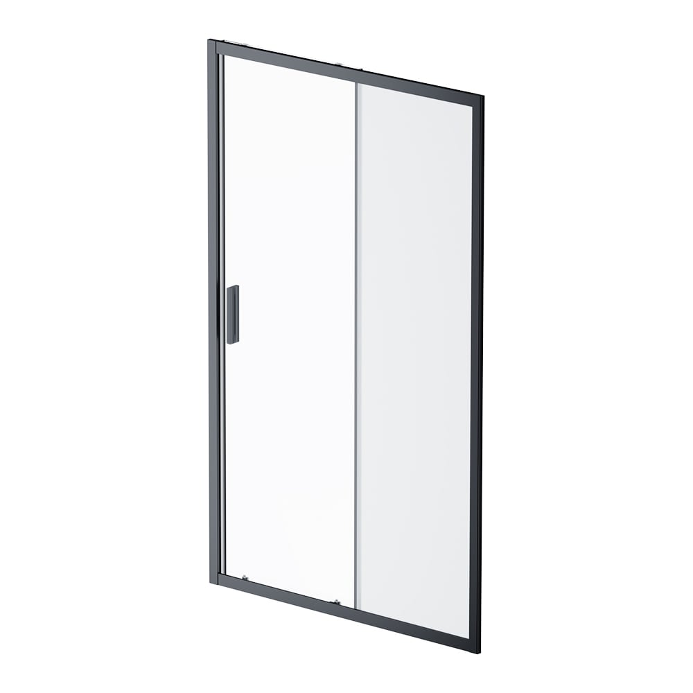 Изображение товара Душевая дверь AM.P Gem Solo 120x195, стекло матовое, профиль черный матовый