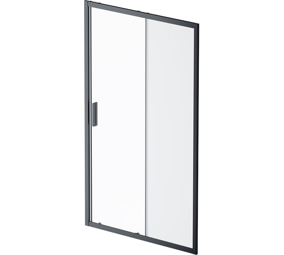 Изображение товара Душевая дверь AM.P Gem Solo 120x195, стекло матовое, профиль черный матовый W90G-120-1-195BM