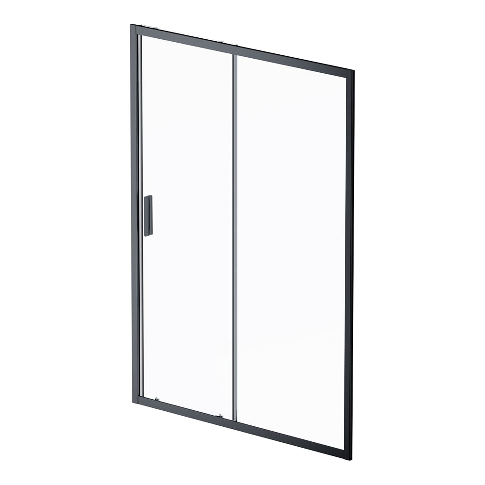 Изображение товара Душевая дверь AM.PM Gem Solo 140x195 стекло прозрачное профиль черный матовый