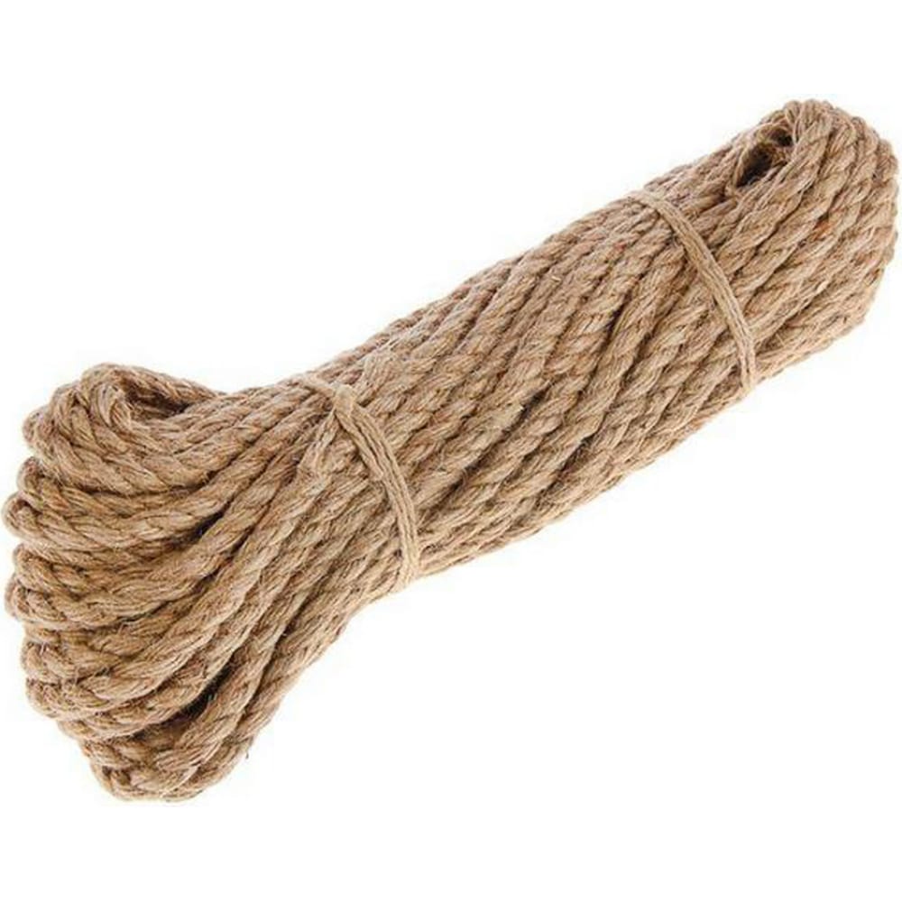 Джутовая веревка Сибшнур веревка джутовая 6 мм коричневый на отрез
