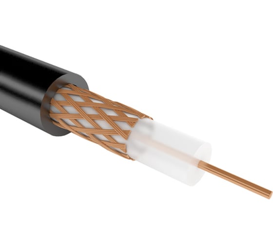 Изображение товара Кабель коаксиальный REXANT РК 75-4-11АИ бухта 200 м черный 01-2692