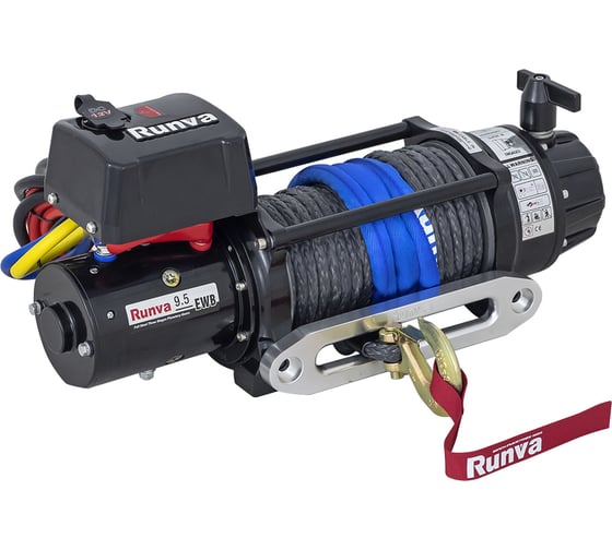 Изображение товара Автомобильная электрическая лебёдка RUNVA 12V 9500 lbs 4350 кг влагозащищенная EWB9500USR