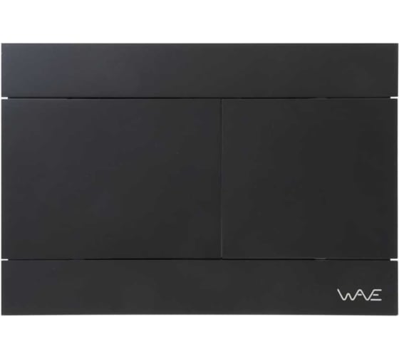 Изображение товара Кнопка смыва WAVE SS02-2 универсальная, черный матовый, прямоугольная, нержавеющая сталь 557072
