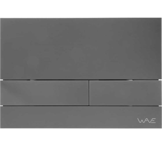 Изображение товара Кнопка смыва WAVE SS08AV универсальная, графит матовый, прямоугольная, нержавеющая сталь 557080