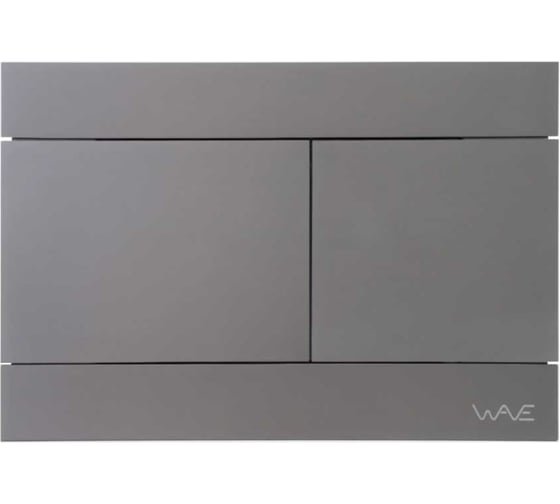 Изображение товара Кнопка смыва WAVE SS08-2 универсальная, графит матовый, прямоугольная, нержавеющая сталь 557075