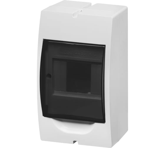 Изображение товара Щит TDM ELECTRIC ЩРН-П-4 модуля, навесной, пластик, белый, дымчатая дверца, без шин, IP41 SQ0901-0070