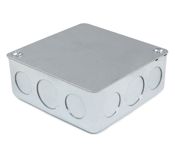 Изображение товара Коробка ГОФРОМАТИК стальная с предвырубленными отверстиями 100х100х40 IP30 zeta30349