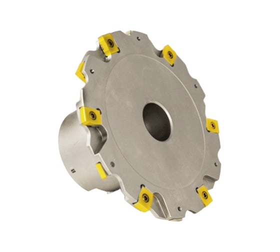 Изображение товара Фреза трехсторонняя 100х5х27 с механическим креплением 4гр пл-н с тан. креплением ZNHX T2 Z=12 (2х6) с фланцем AS490-R100.05.06.A27 Русский Инструмент ri.181.325