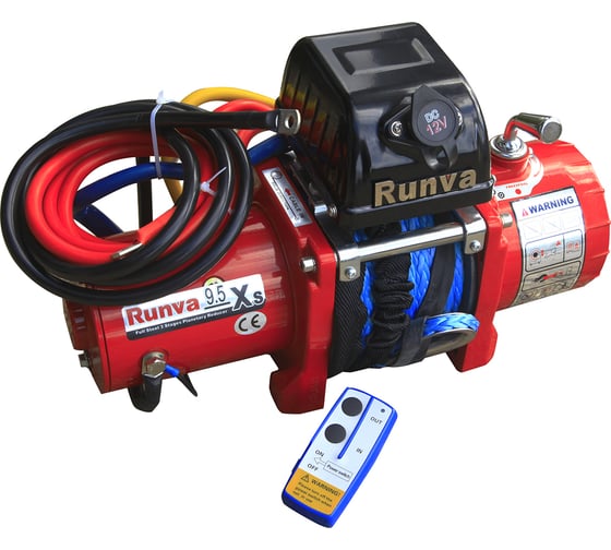 Изображение товара Автомобильная электрическая лебёдка RUNVA 12V 9500 lbs 4350 кг короткий барабан 9.5XSR