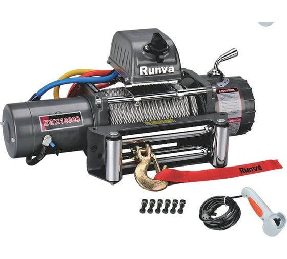 Изображение товара Автомобильная электрическая лебёдка RUNVA 12V 10000 lbs 4500 кг EWX10000S