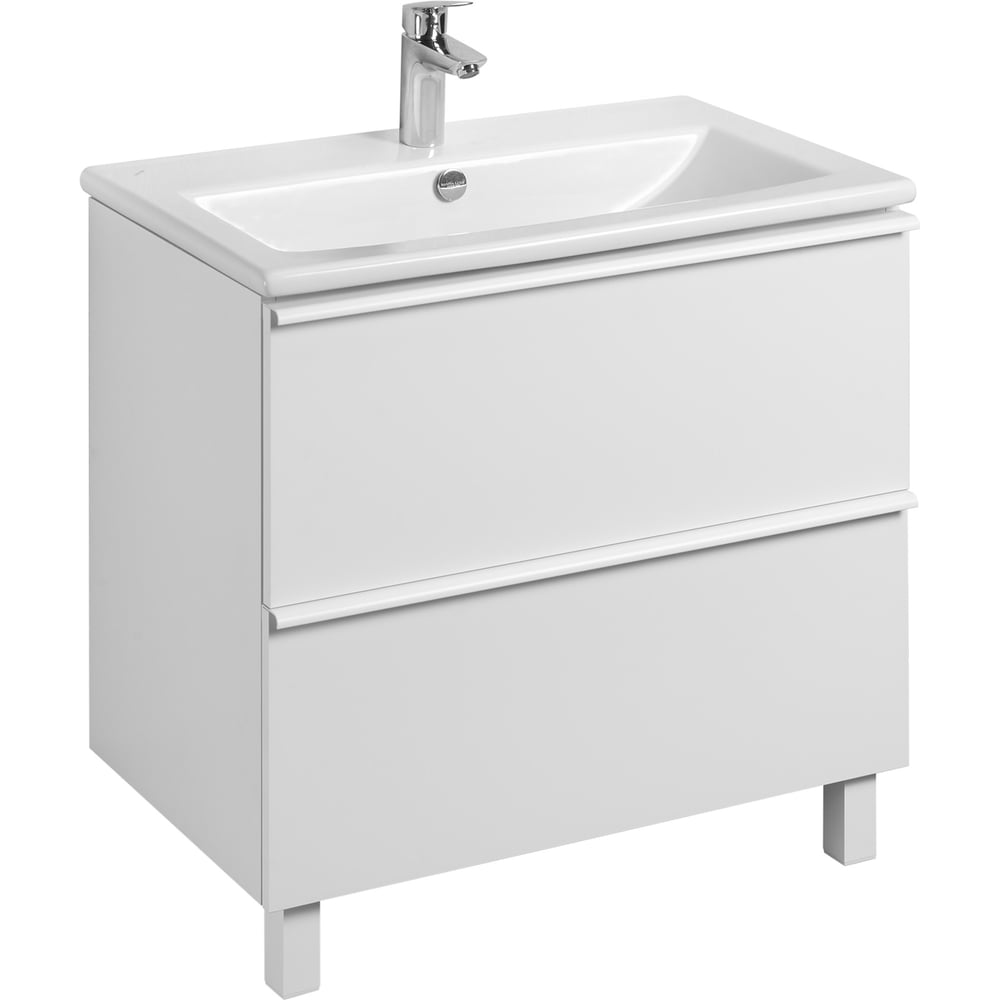 Изображение товара Тумба под раковину AQUATON Хюгге 75 2 ящика белый матовый