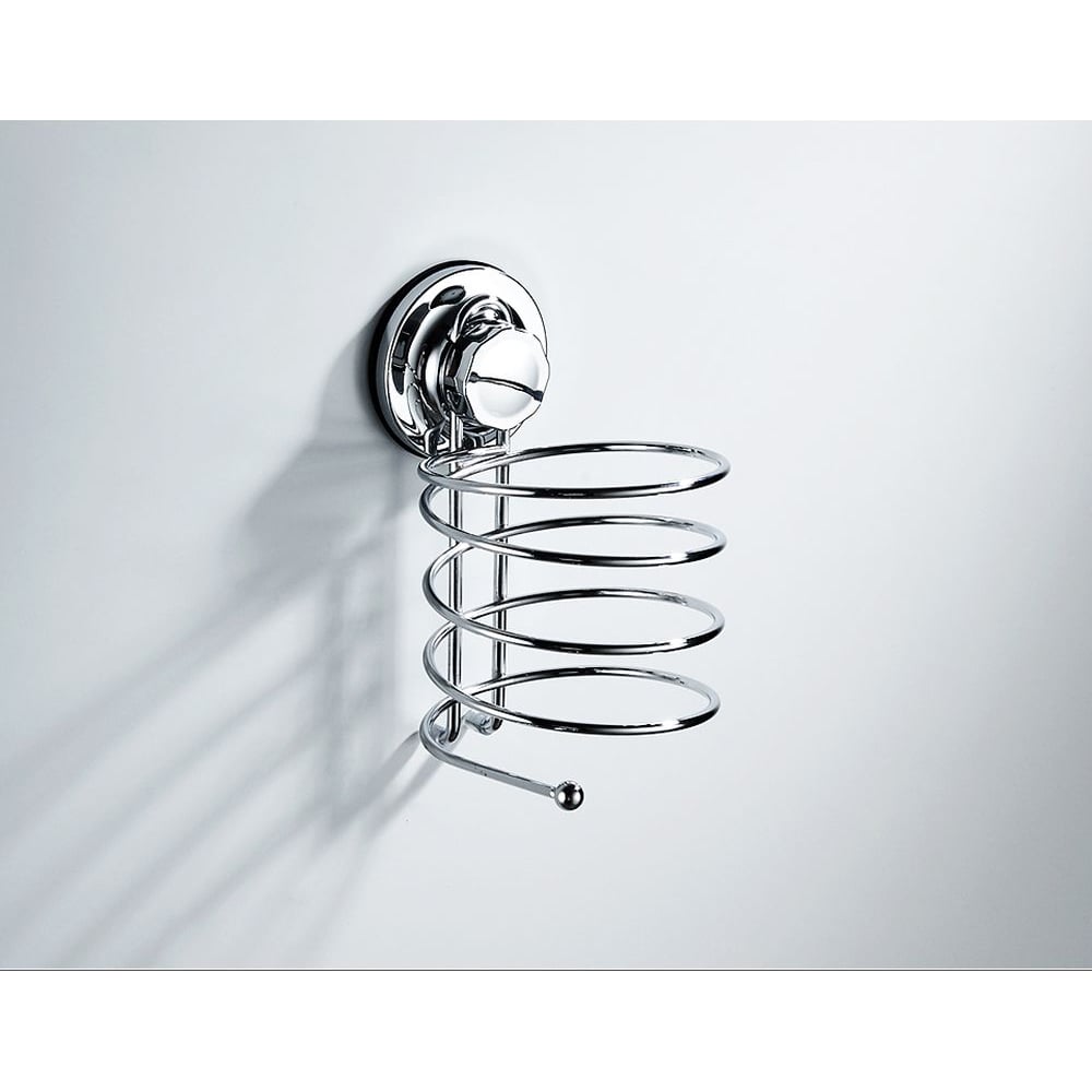 Изображение товара Держатель фена на присоске Ledeme L3730 металлический хром для ванной комнаты