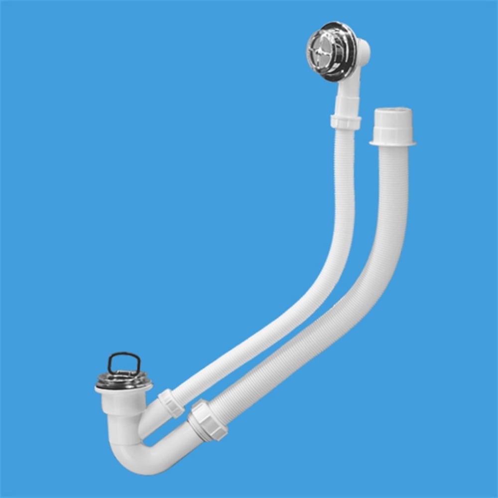 Изображение товара Обвязка для ванной McAlpine пластиковая решетка хром L500 мм D25 мм MRB4C