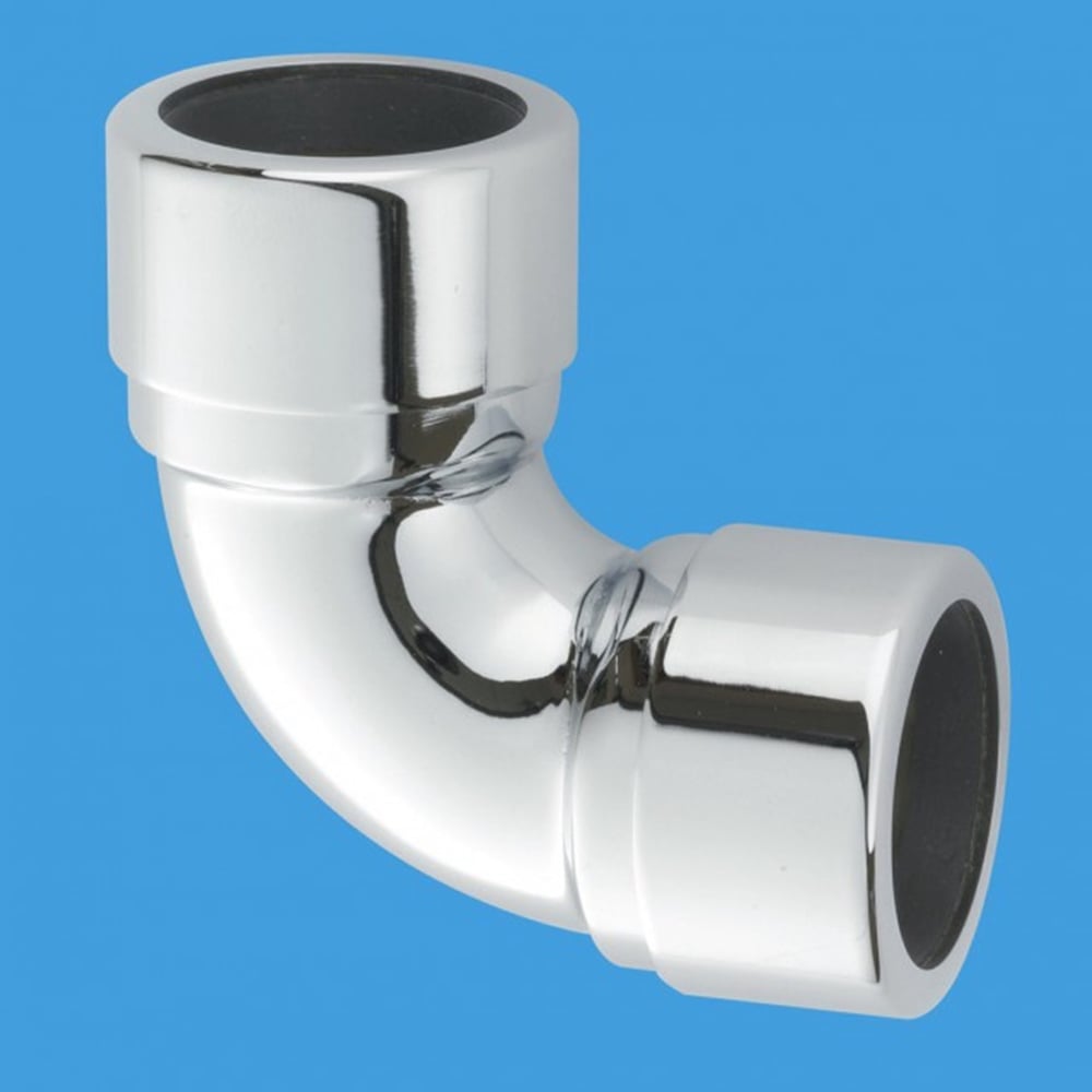 Изображение товара Отвод на 90 McAlpine компресс 32 мм латунь хром 32A-CB