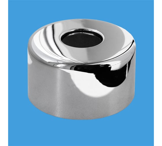 Изображение товара Отражатель хромированный латунный McAlpine глубокий  (D85мм/h50мм) Ду=32мм F32SS50-CB