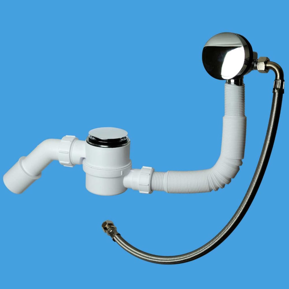 Изображение товара Полуавтомат Т пластиковый McAlpine MRB11F с кнопкой для ванной