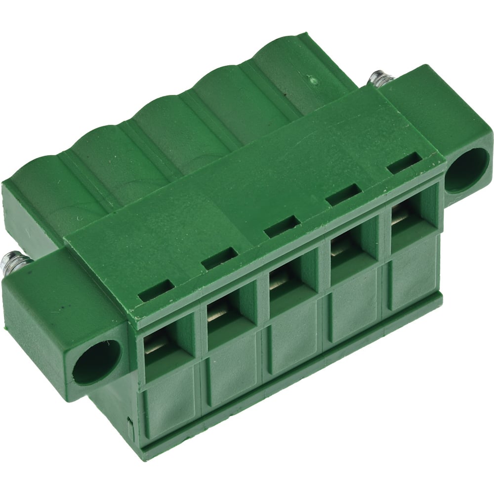 Изображение товара Клеммник KEEN SIDE KSE-2EDGKM-5.0-05P колодочный на 5 проводников зеленый