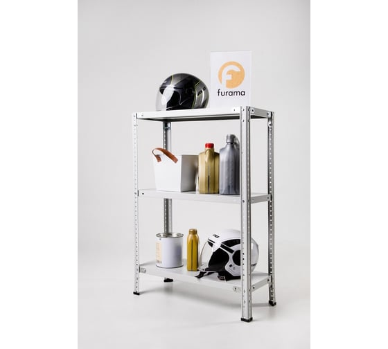 Изображение товара Стеллаж ООО ФУРАМА СТФЛ 1500х1000х500 мм, 3 полки, серый СТФЛ151050-3