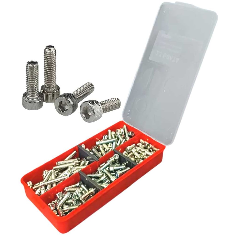 Изображение товара Набор винтов М5 с внутренним шестигранником класс 8.8 DIN 912 210 шт