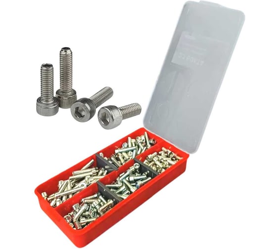 Изображение товара Винты 23 Болта под шестигранник М5 ОЦ 8.8 DIN912 органайзер НАБОР 3 1000059
