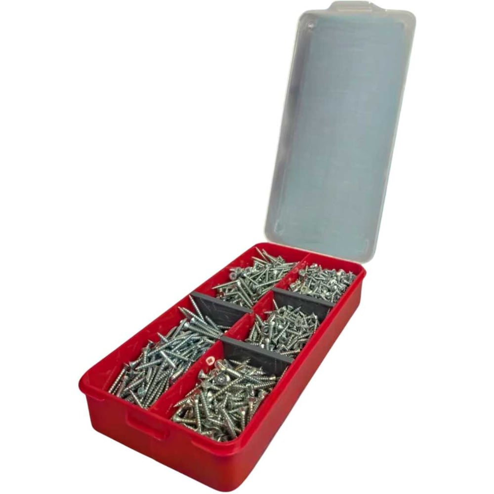 Изображение товара Саморезы по дереву 23 Болта потай М3,5 в органайзере набор 600 штук