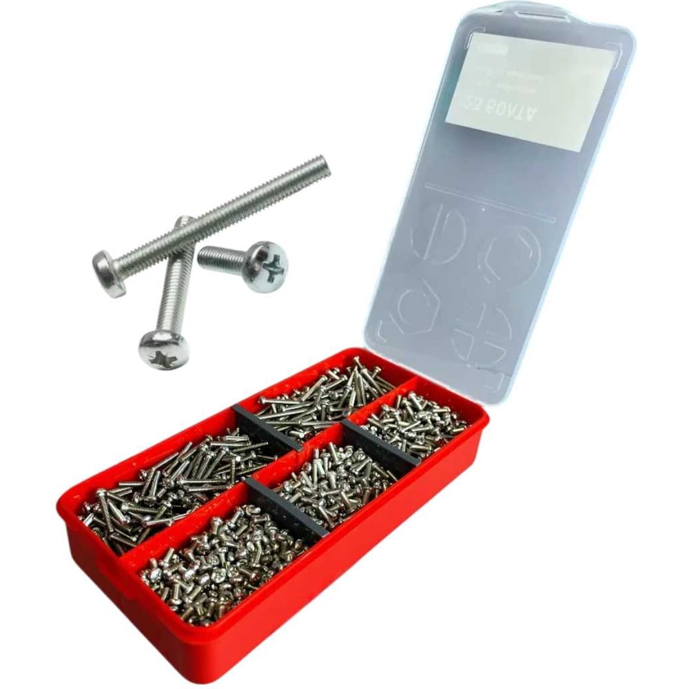 Изображение товара Винты М3 DIN7985 из нержавеющей стали, полукруглая головка, 30 мм, 1155 шт