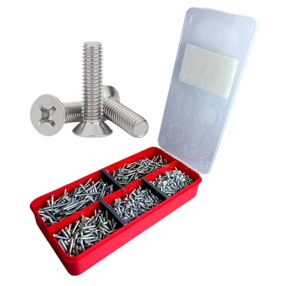 Изображение товара Набор винтов потайных М4 DIN 965 PH 25 мм оцинкованная сталь