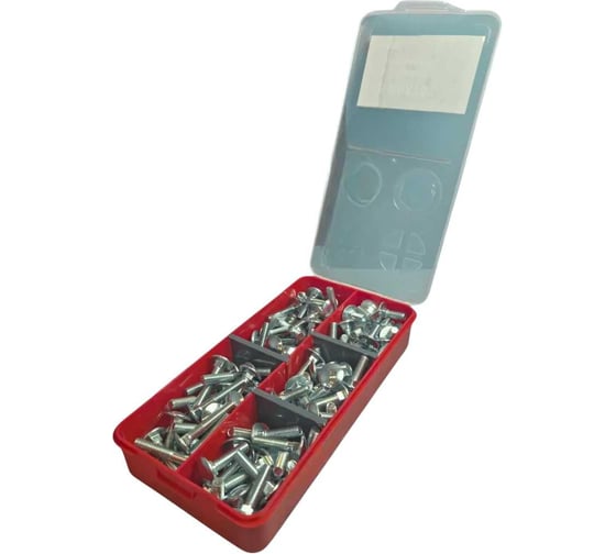 Изображение товара Болты мебельные 23 Болта М6 ОЦ DIN 603 в органайзере НАБОР 1 1000126