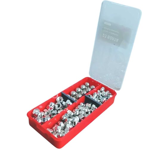 Изображение товара Комплект гайки 23 Болта колпачковые ОЦ М6,8,10,12 в органайзере 1000053