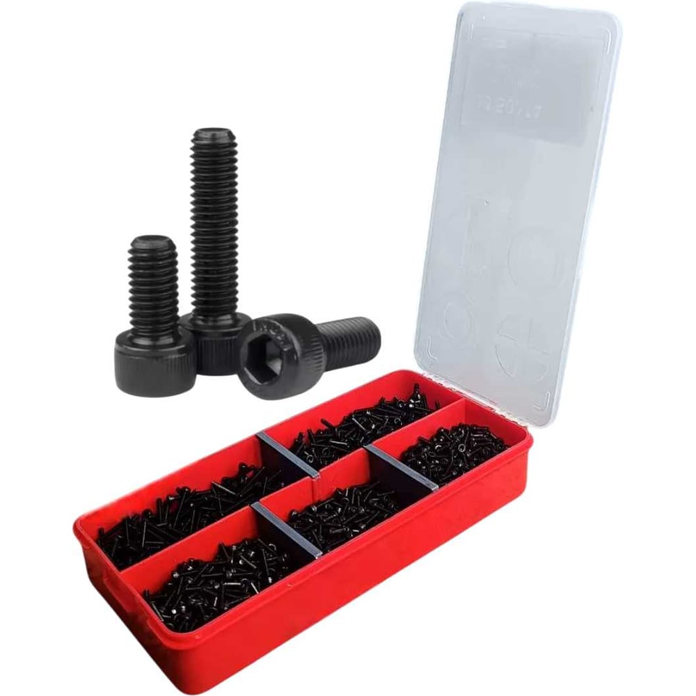 Изображение товара Винты 23 Болта М5 DIN912 12.9 в органайзере