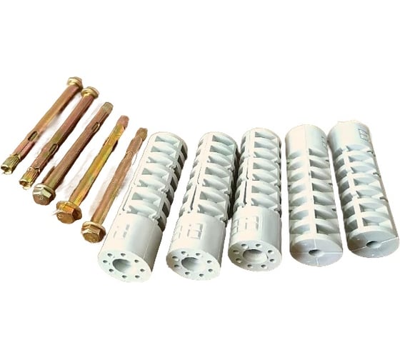 Изображение товара Набор для крепления в газобетон 23 Болта дюбель+анкер болт, 5 шт. дюбель636фас2