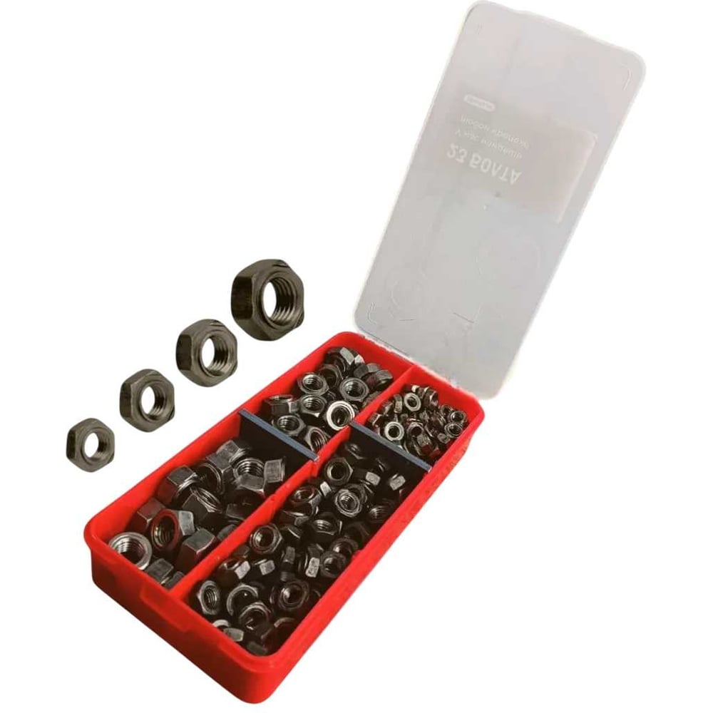 Изображение товара Комплект гайок и болтов приварных DIN929 в органайзере М6-М12