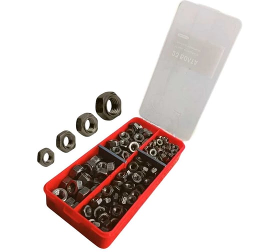 Изображение товара Комплект гайки 23 Болта приварные DIN929 М6,8,10,12 в органайзере 1000051
