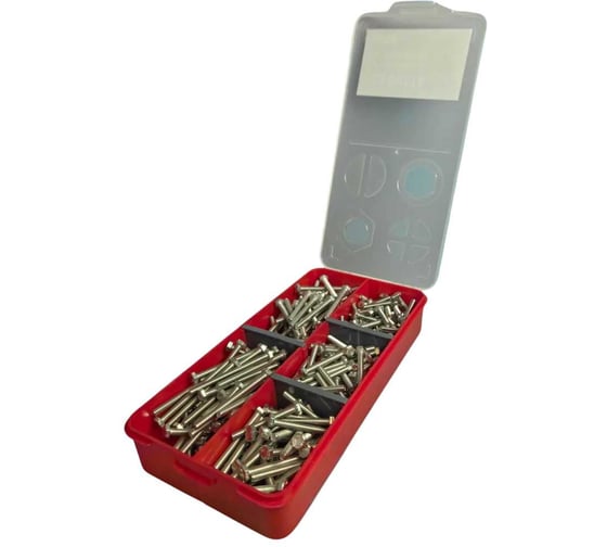 Изображение товара Болты 23 Болта нержавеющая сталь М5 DIN933 в органайзере НАБОР 3 1000122