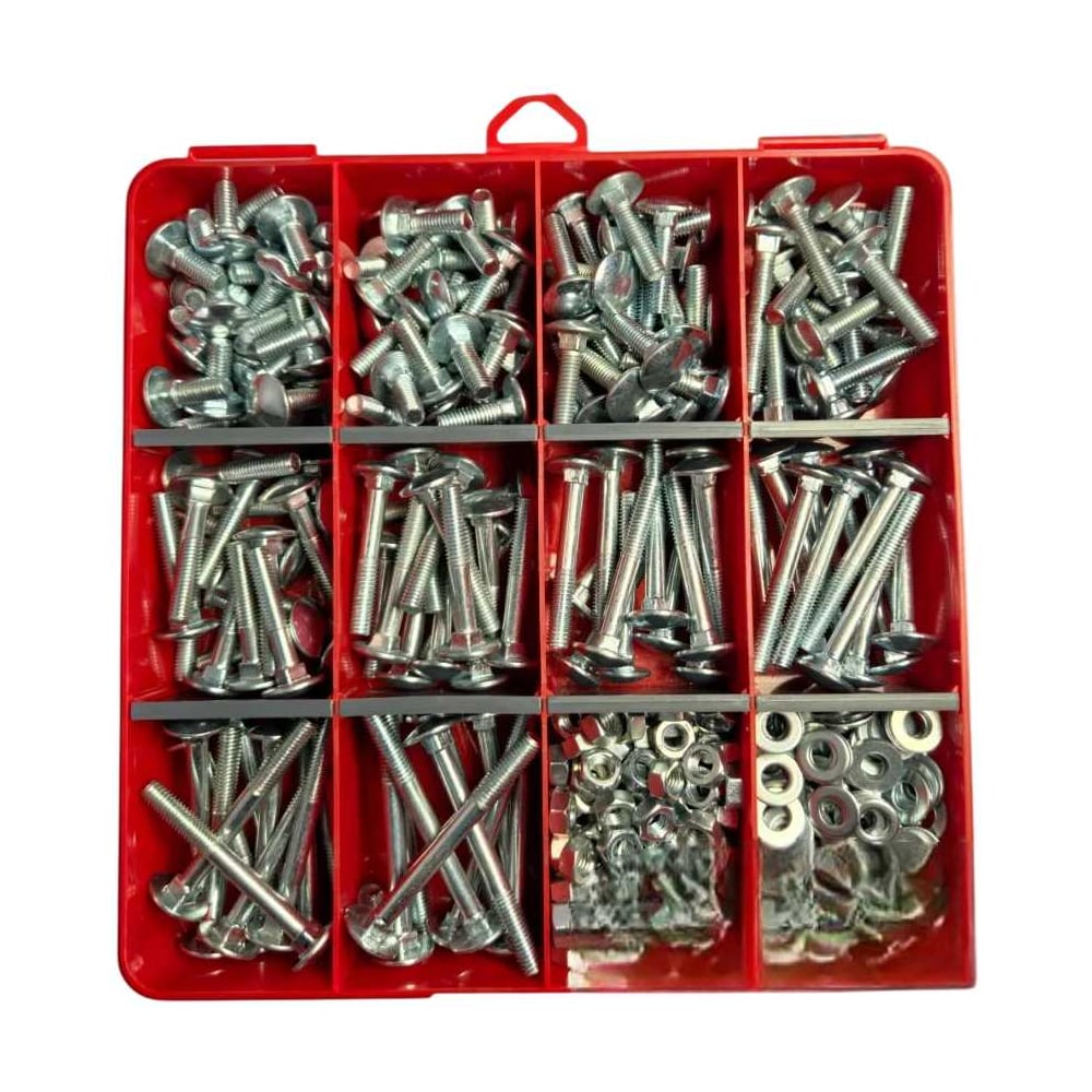 Изображение товара Комплект болтов М6 М8 с гайками и шайбами в органайзере