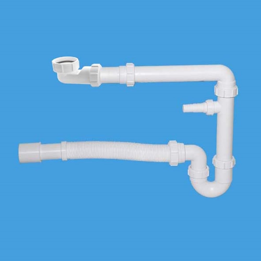 Изображение товара Сифон McAlpine трубчатый с регулировкой по высоте 40/50 для раковин и мойок