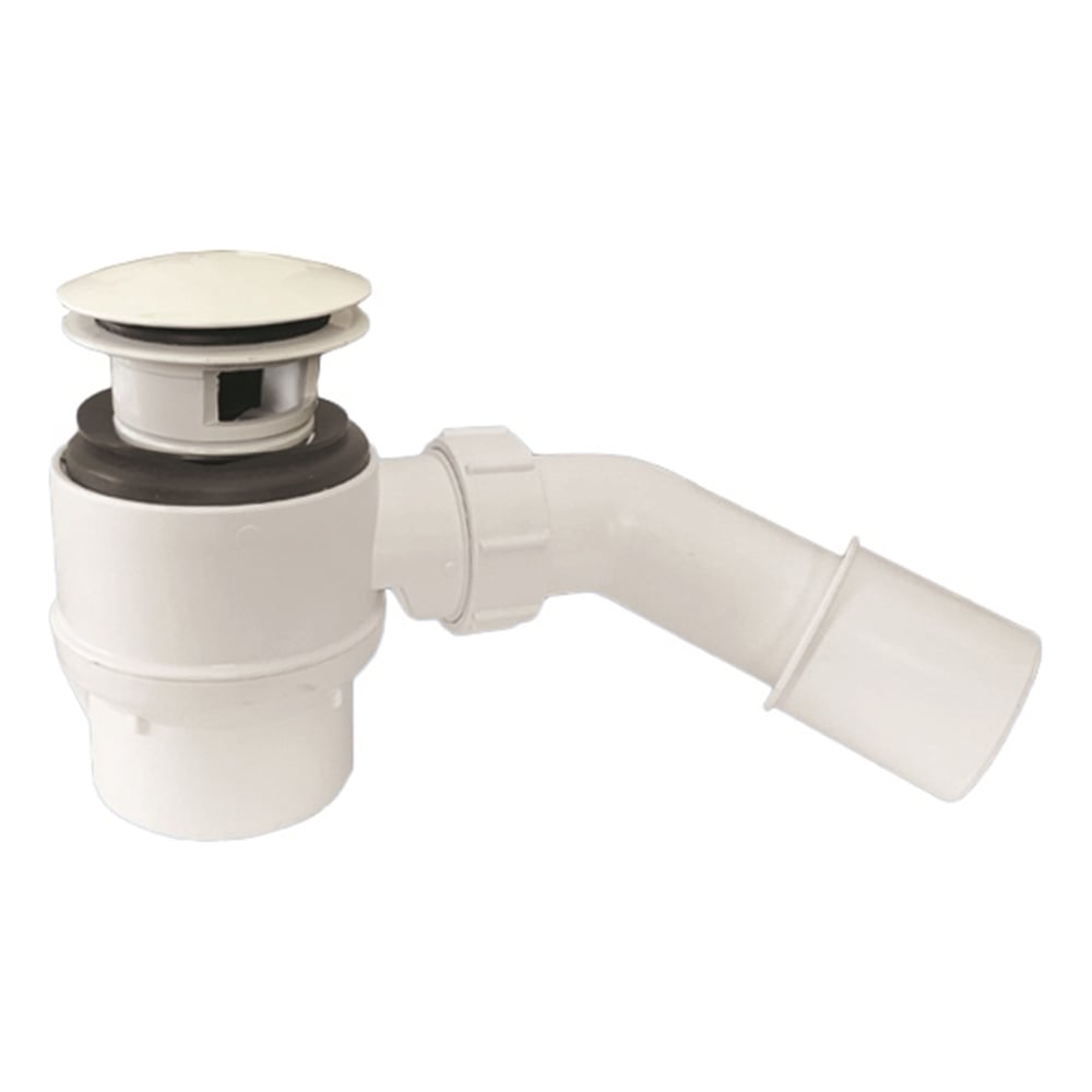 Изображение товара Сифон для ванны McAlpine внутр. перелив кнопка D70мм белый MRB15-WH