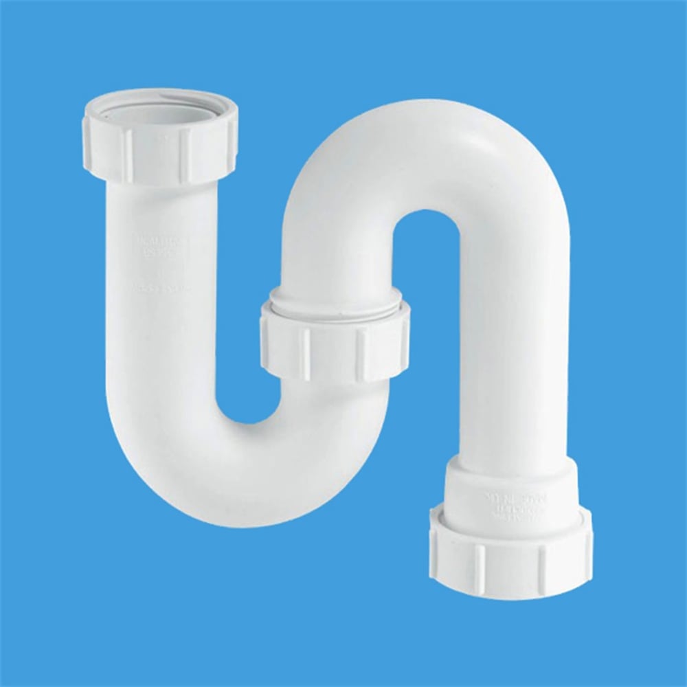 Изображение товара Сифон McAlpine для раковин и моек ф-40-40/40 S-образный белый