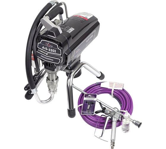 Изображение товара Окрасочный аппарат AktiSpray комплект 3,2 л/мин, 220 бар, 2200 Вт, 220 В, 50 Гц AvS-3201