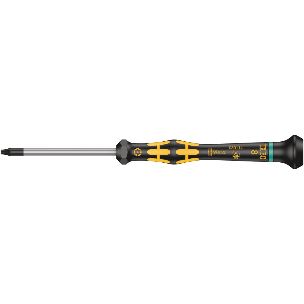 Антистатическая отвертка WERA 1567 TORX BO ESD Kraftform Micro, TX8х60 мм, WE-030114