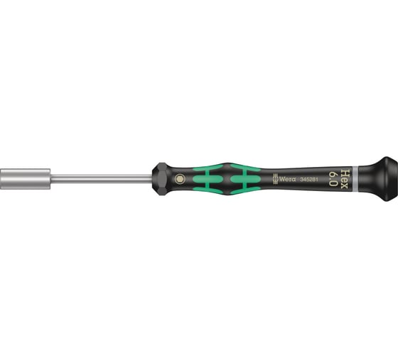 Изображение товара Торцевая отвертка для прецизионных работ WERA 2069 Kraftform Micro, 6х60 мм WE-345281