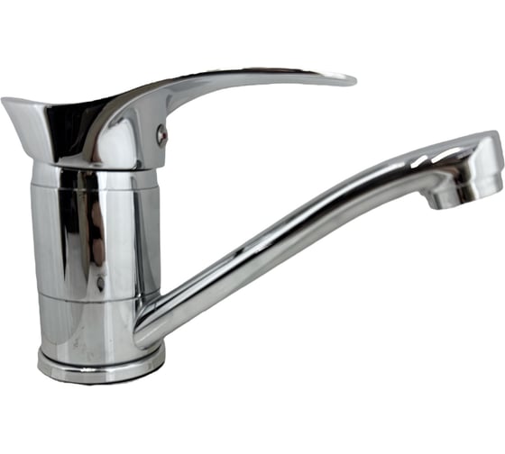 Изображение товара Смеситель для умывальника ALOUTE со средним изливом, хром, крепление на большой гайке A0103D